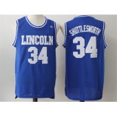 Movie Lincoln He Got Game #34 Jesus Shuttlesworth Blue Stitched Basketball Jersey