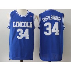 Movie Lincoln He Got Game #34 Jesus Shuttlesworth Blue Stitched Basketball Jersey