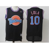 Movie Space Jam Tune Squad #10 Lola Bunny Black Stitched Basketball Jersey