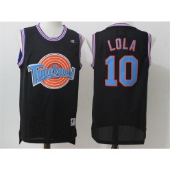 Movie Space Jam Tune Squad #10 Lola Bunny Black Stitched Basketball Jersey
