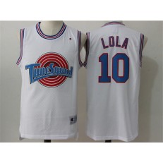 Movie Space Jam Tune Squad #10 Lola Bunny White Stitched Basketball Jersey
