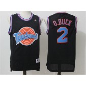 Movie Space Jam Tune Squad #2 Daffy Duck Black Stitched Basketball Jersey