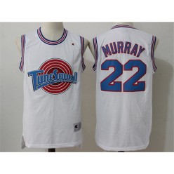 Movie Space Jam Tune Squad #22 Bill Murray White Stitched Basketball Jersey