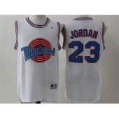 Movie Space Jam Tune Squad #23 Michael Jordan White Stitched Basketball Jersey