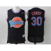 Movie Space Jam Tune Squad #30 Stephen Curry Black Stitched Basketball Jersey