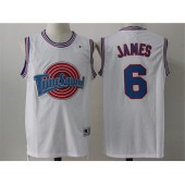 Movie Space Jam Tune Squad #6 James White Stitched Basketball Jersey
