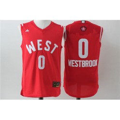 Oklahoma City Thunder #0 Russell Westbrook Red 2016 NBA All Star Jersey
