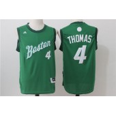 Boston Celtics 4 Isaiah Thomas Green Christmas Edition Stitched NBA Jersey