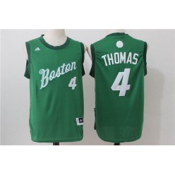 Boston Celtics 4 Isaiah Thomas Green Christmas Edition Stitched NBA Jersey