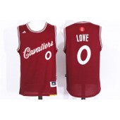 Cleveland Cavaliers 0 Kevin Love Red 2015 Christmas Edition Stitched NBA Jersey