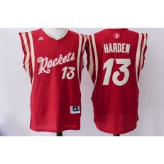 Houston Rockets 13 James Harden Red 2015 Christmas Edition Stitched NBA Jersey