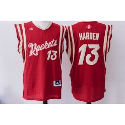 Houston Rockets 13 James Harden Red 2015 Christmas Edition Stitched NBA Jersey