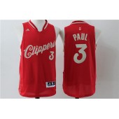 Los Angeles Clippers 3 Chris Paul Red 2015 Christmas Edition Stitched NBA Jersey