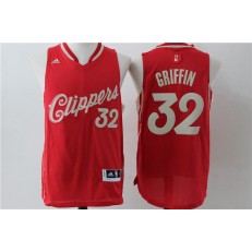 Los Angeles Clippers 32 Blake Griffin Red 2015 Christmas Edition Stitched NBA Jersey