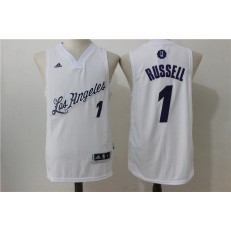 Los Angeles Lakers 1 Angelo Russell White Christmas Edition Stitched NBA Jersey