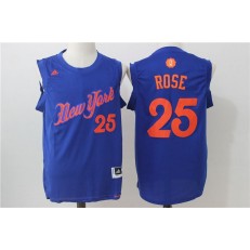 New York Knicks 25 Royal Christmas Edition Stitched NBA Jersey