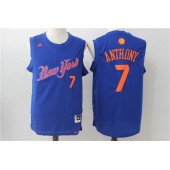 New York Knicks 7 Carmelo Anthony Royal Christmas Edition Stitched NBA Jersey