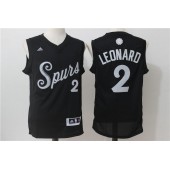 San Antonio Spurs 2 Kawhi Leonard Black Christmas Edition Stitched NBA Jersey