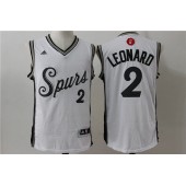 San Antonio Spurs 2 Kawhi Leonard White 2015 Christmas Edition Stitched NBA Jersey