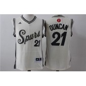 San Antonio Spurs 21 Tim Duncan Cream 2015 Christmas Edition Stitched NBA Jersey