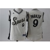 San Antonio Spurs 9 Tony Parker Cream 2015 Christmas Edition Stitched NBA Jersey