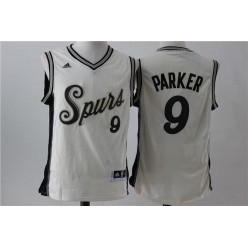 San Antonio Spurs 9 Tony Parker Cream 2015 Christmas Edition Stitched NBA Jersey