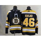 Adidas Boston Bruins #46 David Krejci Black Home Authentic Stitched NHL Jersey