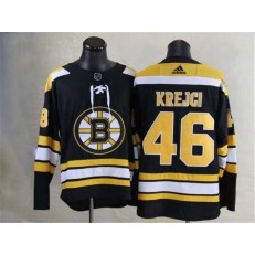 Adidas Boston Bruins #46 David Krejci Black Home Authentic Stitched NHL Jersey