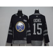 Adidas Sabres #15 Jack Eichel Black 1917-2017 100th Anniversary Stitched NHL Jersey