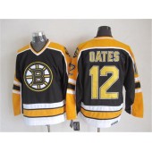 Boston Bruins #12 Adam Oates Black CCM Throwback New Stitched NHL Jersey