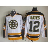 Boston Bruins #12 Adam Oates White CCM Throwback New Stitched NHL Jersey