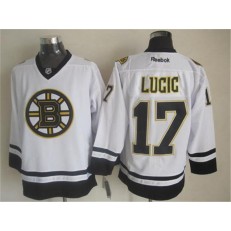 Boston Bruins #17 Milan Lucic White Fashion Stitched NHL Jersey