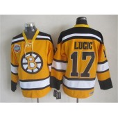 Boston Bruins #17 Milan Lucic Yellow Winter Classic CCM Throwback Stitched NHL Jersey