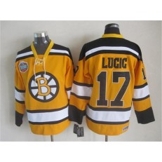 Boston Bruins #17 Milan Lucic Yellow Winter Classic CCM Throwback Stitched NHL Jersey