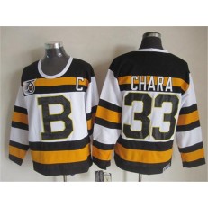 Boston Bruins #33 Zdeno Chara White CCM Throwback 75TH Stitched NHL Jersey