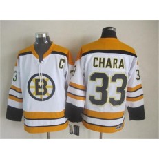 Boston Bruins #33 Zdeno Chara White CCM Throwback Stitched NHL Jersey