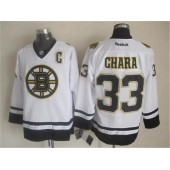 Boston Bruins #33 Zdeno Chara White Fashion Stitched NHL Jersey