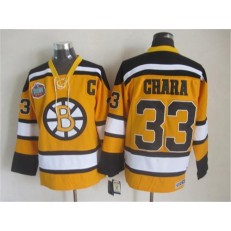 Boston Bruins #33 Zdeno Chara Yellow Winter Classic CCM Throwback Stitched NHL Jersey