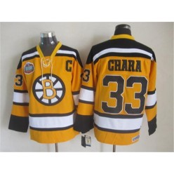 Boston Bruins #33 Zdeno Chara Yellow Winter Classic CCM Throwback Stitched NHL Jersey
