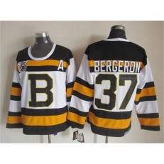 Boston Bruins #37 Patrice Bergeron White CCM Throwback 75TH Stitched NHL Jersey