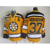 Boston Bruins #37 Patrice Bergeron Yellow Winter Classic CCM Throwback Stitched NHL Jersey