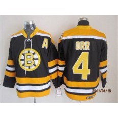 Boston Bruins #4 Bobby Orr CCM Throwback Black Stitched NHL Jersey