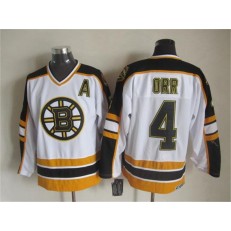 Boston Bruins #4 Bobby Orr White CCM Throwback New Stitched NHL Jersey