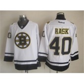 Boston Bruins #40 Tuukka Rask White Fashion Stitched NHL Jersey