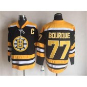 Boston Bruins #77 Ray Bourque Black CCM Throwback Stitched NHL Jersey