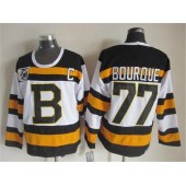 Boston Bruins #77 Ray Bourque White CCM Throwback 75TH Stitched NHL Jersey