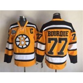 Boston Bruins #77 Ray Bourque Yellow Winter Classic CCM Throwback Stitched NHL Jersey