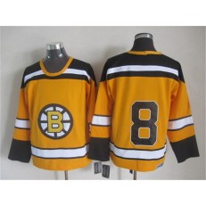Boston Bruins #8 Cam Neely Yellow CCM Throwback Stitched NHL Jersey