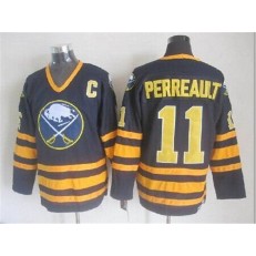 Buffalo Sabres #11 Gilbert Perreault Navy Blue CCM Throwback Stitched NHL Jersey
