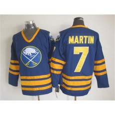 Buffalo Sabres #7 Rick Martin Navy Blue CCM Throwback Stitched NHL Jersey